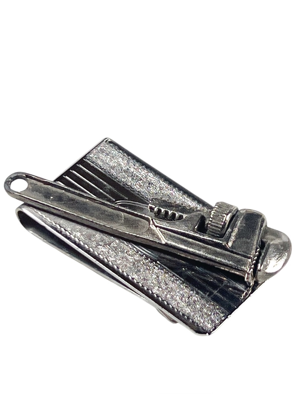 Vintage Pipe Wrench Silver Tone Money Clip Plumber Handyman Construction - Picture 2 of 7